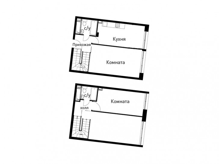 Двухкомнатная квартира 67.9 м²