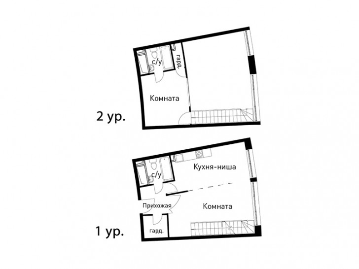Двухкомнатная квартира 64.5 м²